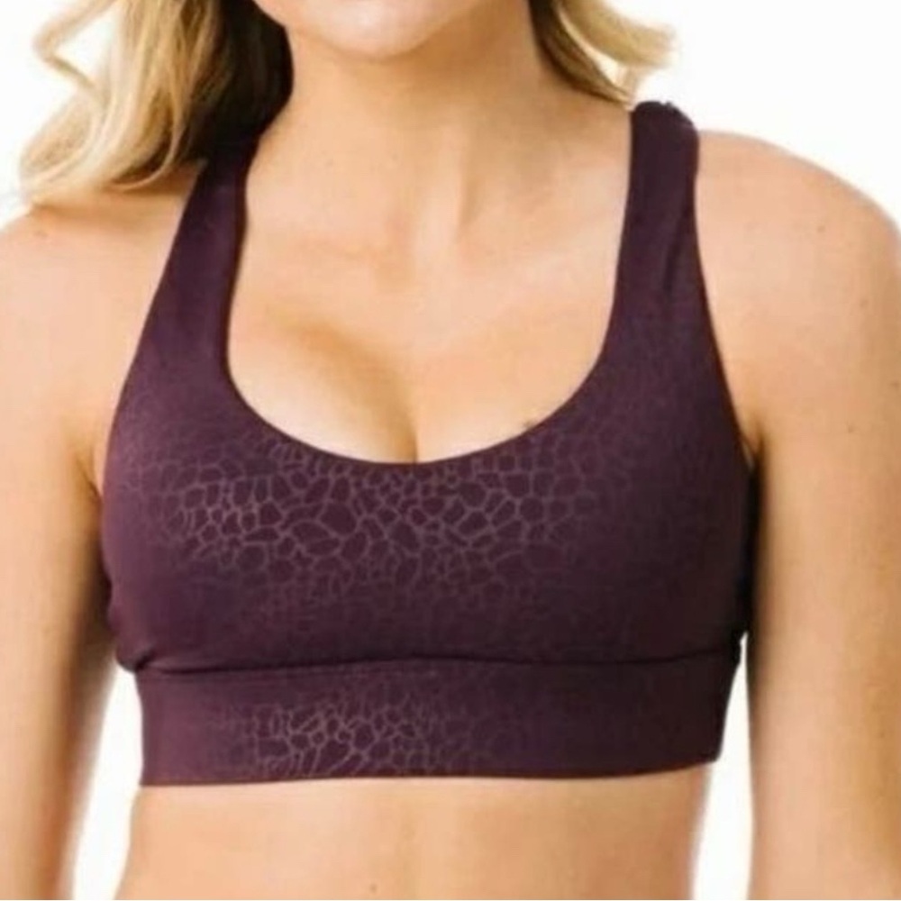 Zyia Active Plum River Stone Light Tight Strappy Bra